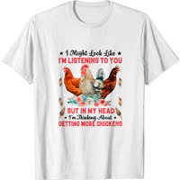 T-shirt drôle Je pourrais avoir l'air de vous écouter mais dans ma tête