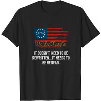 We The People Statement T-shirt for Men - Black