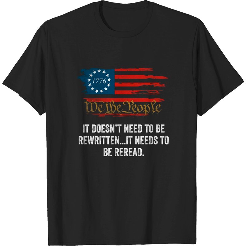 We The People Statement T-shirt for Men - Black — Mens T Shirts