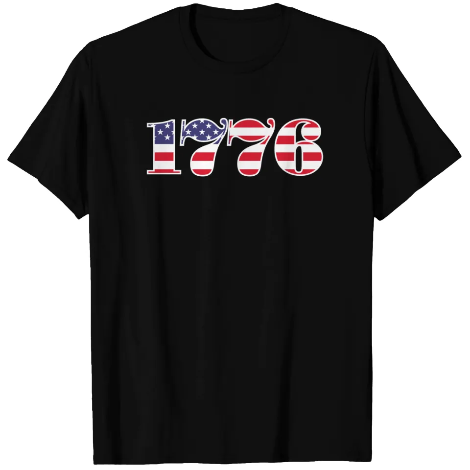 T-shirt lourd pour hommes - Drapeau 1776 des États-Unis du 4 juillet — T-shirts pour hommes