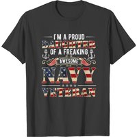 Je suis une fière fille d'un vétéran de la marine T-shirt pour hommes — T-shirts pour hommes