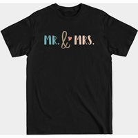 Mr & Mrs Married Couple T-Shirt for Men in Black