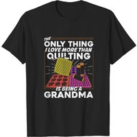 T-shirt Quilting Grandma pour hommes - Noir