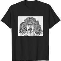 T-shirt pour hommes avec portrait encre de Frank Zappa