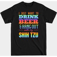 T-shirt pour homme Shih Tzu Dad en noir — T-shirts pour hommes
