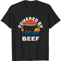 Powered By Beef BBQ Meat T-Shirt for Men