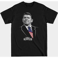 T-shirt I Smell Hippies Ronald Reagan Funny pour hommes — T-shirts pour hommes
