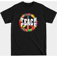 Teach Peace Symbolic Words Sign T-Shirt for Men