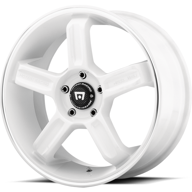 Motegi Racing MR122 White Wheels with Machined Lip Groove - 17x8