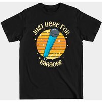 T-shirt pour hommes Singing Just Here For Karaoke Microphone