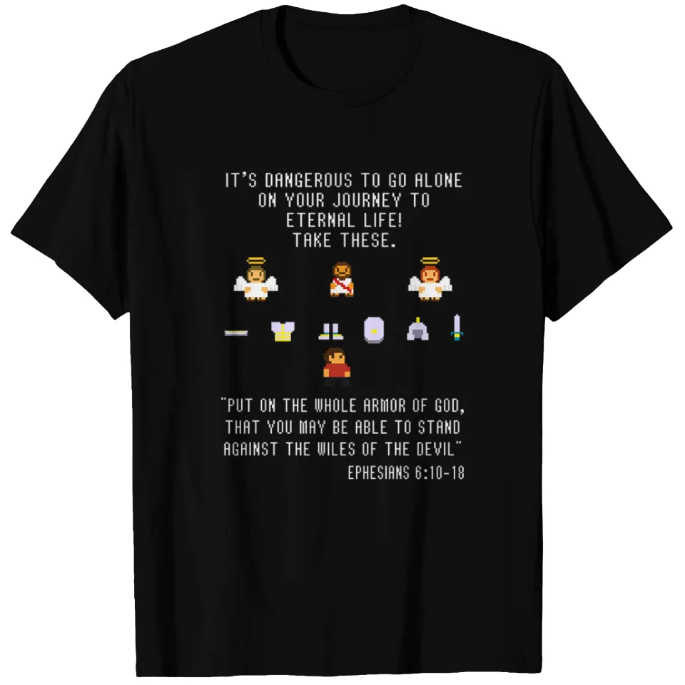 8 Bit Armor of God Men's T-Shirt - Christian Apparel