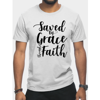 T-shirt pour hommes Saved By Grace Through Faith — T-shirts pour hommes