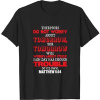 T-shirt pour hommes verset biblique Matthieu 6:34 — T-shirts pour hommes