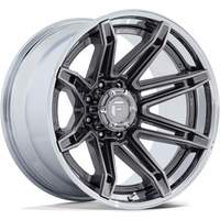 Fuel FC401 Brawl Platinum Wheels with Chrome Lip - 20x10 -6x139.7