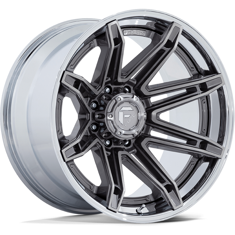 Roues Fuel FC401 Brawl Platinum avec Bord Chromé - 20x10 - 6x139.7 — Roues et jantes