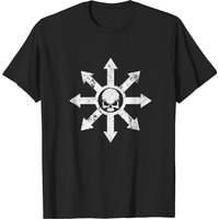 T-shirt Mark Of Chaos Distressed White Warhammer 40k pour hommes — T-shirts pour hommes
