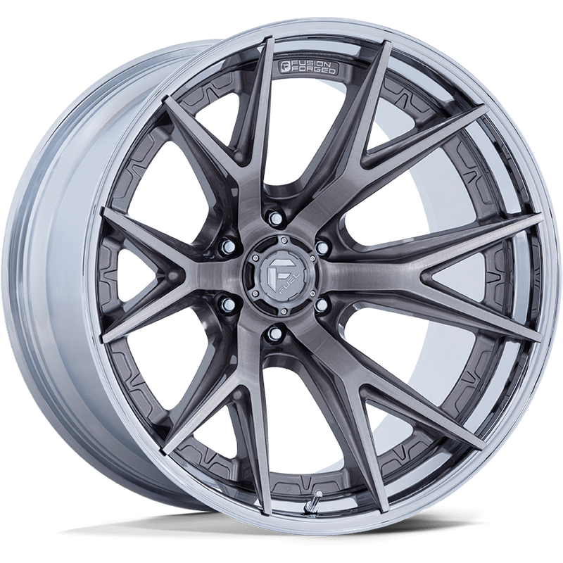 Jantes Fuel FC402 Catalyst Platinum avec Bord Chromé - 20x10 - 6x135 — Roues et jantes