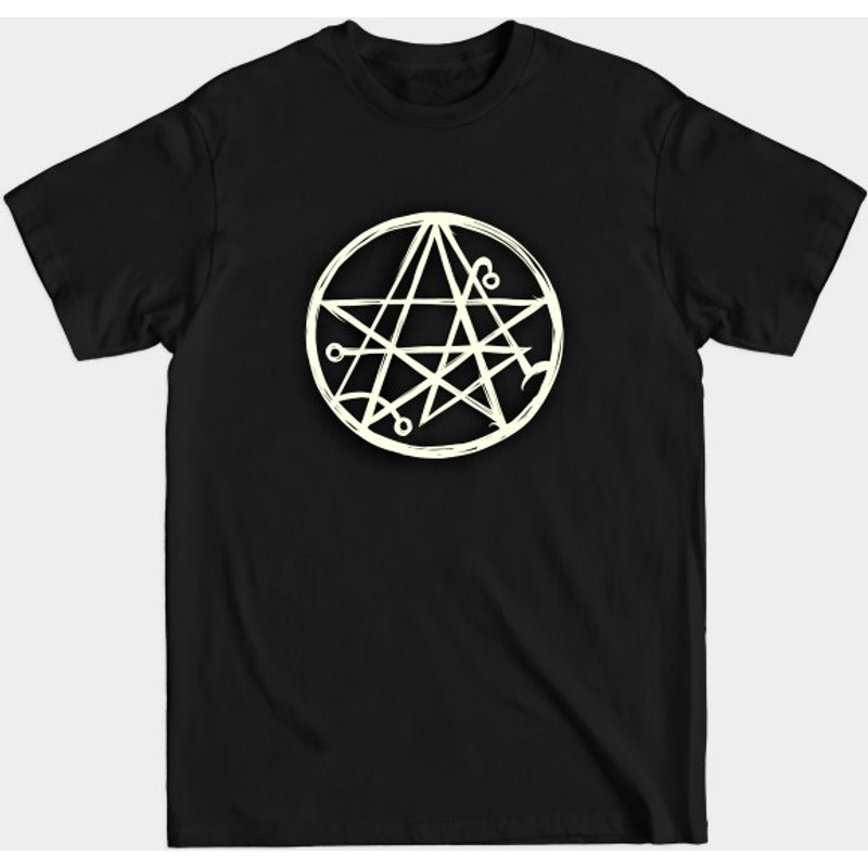 T-shirt pour hommes avec symbole Lovecraft Necronomicon en noir — T-shirts pour hommes