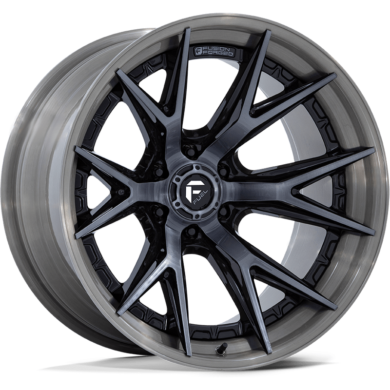 Fuel FC402 Catalyst Gloss Black Brushed Dark Tint Wheels 20x10 — Wheels & Rims