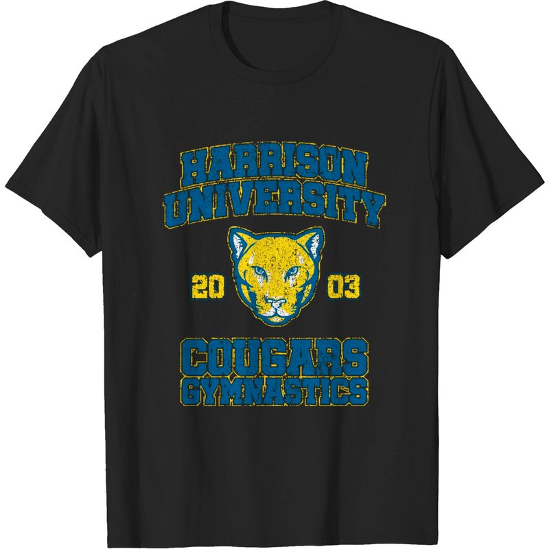 T-shirt pour hommes Harrison University Cougars Gymnastics — T-shirts pour hommes