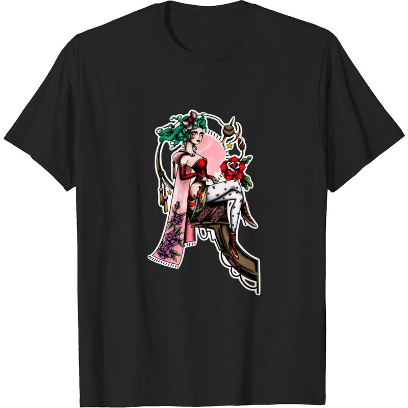 Terra Final Fantasy 6 American Traditional Tattoo T-Shirt for Men — Mens T Shirts