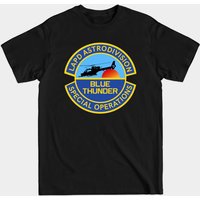 Blue Thunder Patch Men's T-Shirt - Black