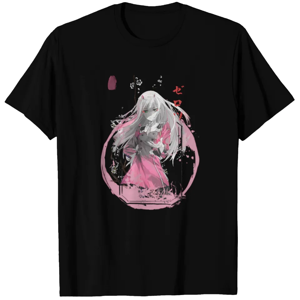 002 Cherry Orchard - Zero Two - Men's Heavyweight T-Shirt Black — Mens T Shirts