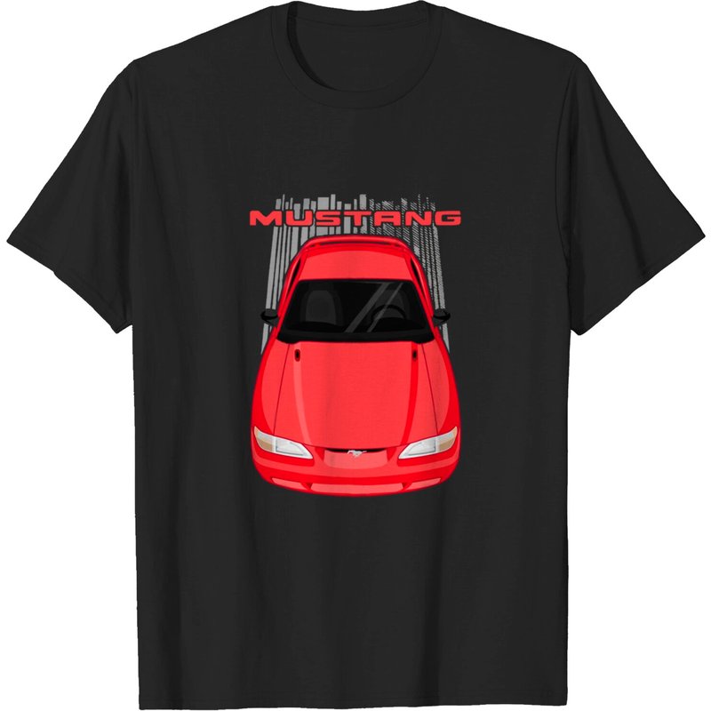 T-shirt Mustang GT 1994-1998 SN95 Rouge pour Hommes — T-shirts pour hommes