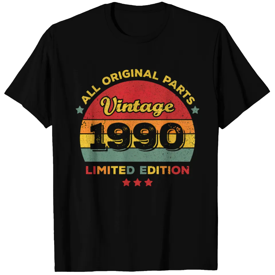 1990 Vintage Men's T-Shirt - Black