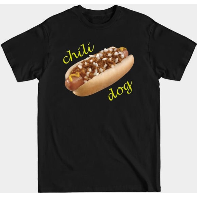 T-shirt pour hommes Chili Dog en noir — T-shirts pour hommes