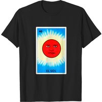 T-shirt Art Loteria Mexicaine - El Sol pour hommes - Noir — T-shirts pour hommes
