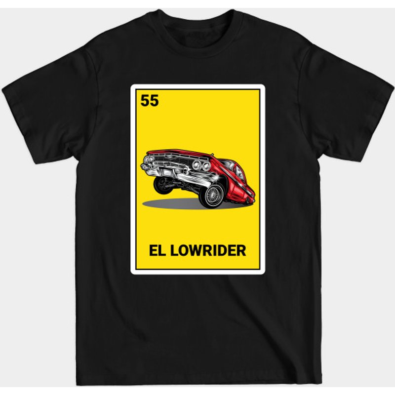 T-shirt pour hommes El Lowrider Chicano en noir — T-shirts pour hommes
