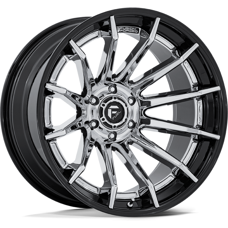 Fuel FC403 Burn Chrome Wheels with Gloss Black Lip - 20x10 — Wheels & Rims