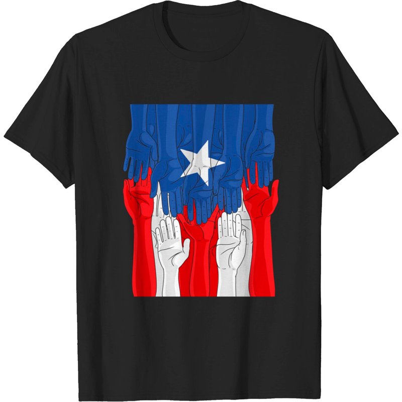 T-shirt Fierté des Mains Porto-Ricaines pour Hommes — T-shirts pour hommes