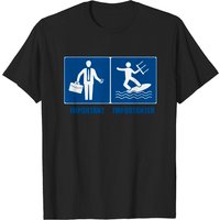 Le travail est important, le kitesurf est plus important - T-shirt de kiteboarding — T-shirts pour hommes