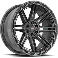 Vortek Off-Road VRP-501 Gloss Black Wheel with Diamond Cut Ring
