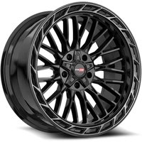 Vortek Off-Road VRP-502 Gloss Black Wheel with Diamond Cut Ring — Wheels & Rims