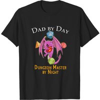 Dad By Day Tabletop Gift Print Men's T-Shirt - Dragon and Dice RPG
