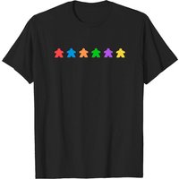 T-shirt pour hommes Rainbow Meeples - Thème des jeux de société — T-shirts pour hommes