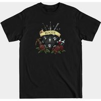 T-shirt pour hommes Dice Rogue DnD en noir