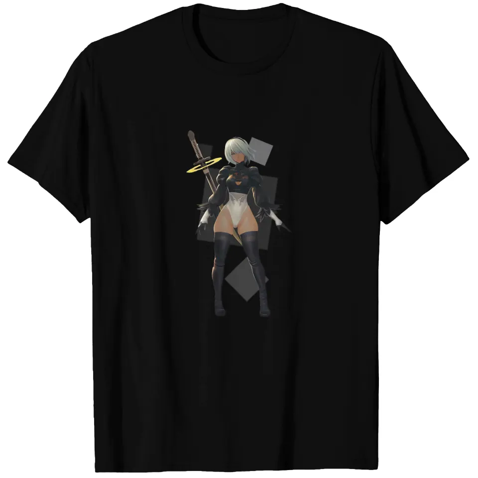 T-shirt pour hommes 2B Nier Automata en noir — T-shirts pour hommes