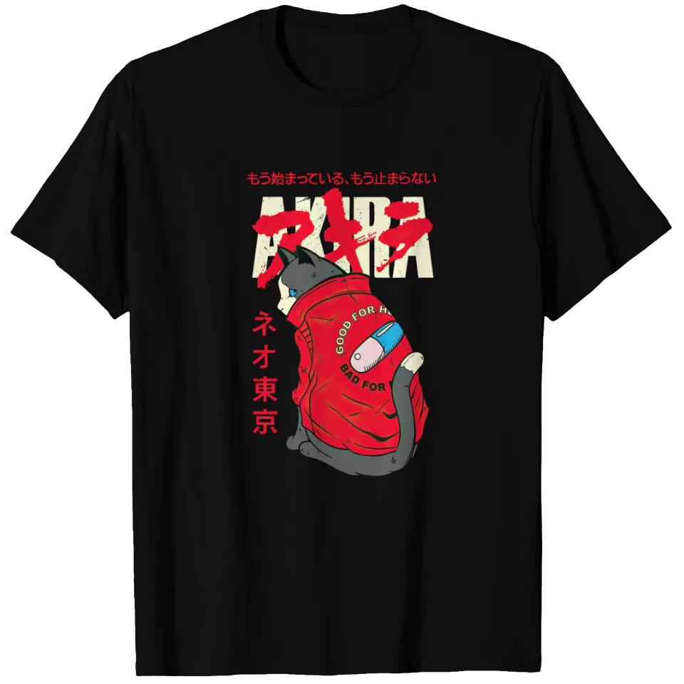 Akira Cat - Akira Men's Black T-Shirt