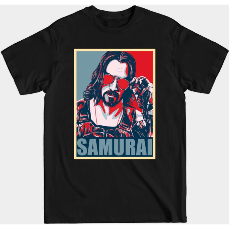 T-shirt Cyberpunk Johnny Silverhand Samurai pour hommes — T-shirts pour hommes