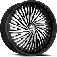 Roues Azara Aza-526 Noir Brillant Usiné - 18x8 - 5x100 - 35 Offset