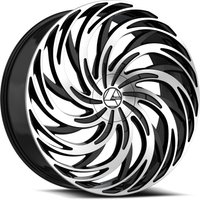 Roues Azara Aza-531 Noir Brillant Usiné - 18x8 - 5x100 - 35 Offset