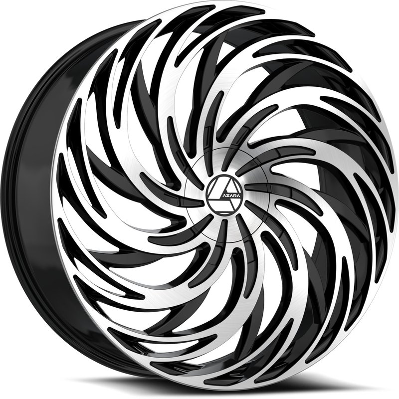 Azara Aza-531 Gloss Black Machined Wheels - 18x8 - 5x100 - 35 Offset — Wheels & Rims