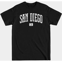 San Diego CA Vintage City T-Shirt for Men in Black