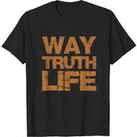 T-shirt pour hommes Way Truth Life - Salvation en noir