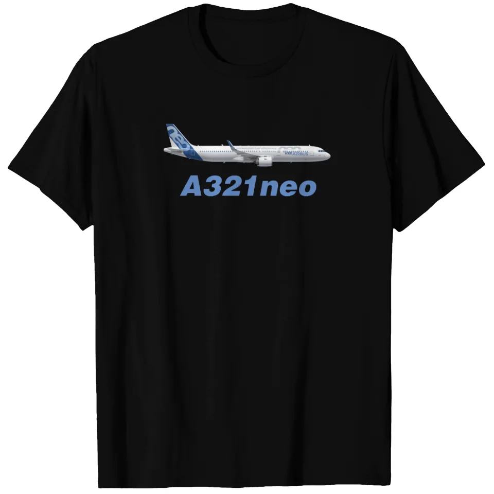 T-shirt Airbus A321neo Aviation pour hommes en noir