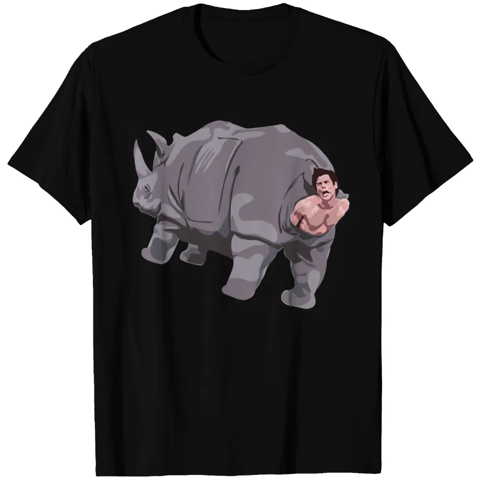 Ace Rhino - T-shirt pour hommes Ace Ventura en noir — T-shirts pour hommes